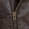 Men Dark Brown Leather Biker Jacket | Premium Distressed Waxed Cowhide Café Racer | Coffee Espresso Diamond Quilted Asymmetric Moto Blouson