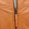 Men Camel Tan Leather Racer Jacket | Premium Nappa Sheepskin Minimalist Cafe Rider | Light Ginger Amber Stand Collar Urban Summer Blouson