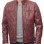 Men Burgundy Oxblood Leather Jacket | Premium Quilted Sheepskin Cafe Racer | Vintage Wine Maroon Distressed Moto Rider Zipper Blouson