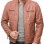 Men Cognac Tan Leather Jacket | Premium Quilted Sheepskin Cafe Racer | Vintage Terracotta Ginger Moto Rider Zipper Blouson