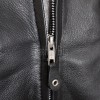 Men Classic Black Leather Shirt Collar Jacket | Premium Semi-Gloss Mechanic Moto Blouson | D-Ring Belted Everyday Rider Outerwear