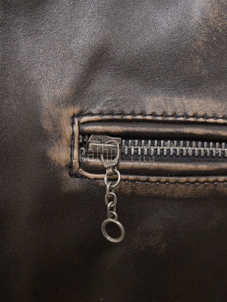 Men Distressed Brown Leather Jacket | Premium Burnished Cocoa Sheepskin Cafe Racer | Vintage Muddy Umber Moto Rider Ball-Chain Blouson