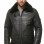 Men Dark Brown Leather Shearling Bomber Jacket | Premium B-3 Aviator Flight Coat | Heavy Winter Warm Fleece Fur Collared Tactical Blouson