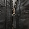 Men Black Leather Cafe Racer Jacket | Premium Diamond Grid Quilted Shoulder Moto Blouson | Slim Fit Genuine Sheepskin Snap Tab Collar Coat