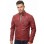 Men Cherry Red Leather Cafe Racer Jacket | Premium Distressed Waxed Moto Blouson | Vintage Antique Crimson Diamond Quilted Shoulder Coat
