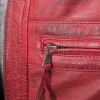 Men Cherry Red Leather Cafe Racer Jacket | Premium Distressed Waxed Moto Blouson | Vintage Antique Crimson Diamond Quilted Shoulder Coat