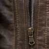 Men Dark Brown Leather Cafe Racer Jacket | Premium Distressed Waxed Coffee Moto Blouson | Vintage Antique Cocoa Diamond Quilted Biker Coat
