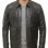 Men Black Leather Shirt Jacket | Premium Accordion Pleated Nappa Field Blouson | Vintage Dark Charcoal Genuine Leather Soft Uniform Utility Coat