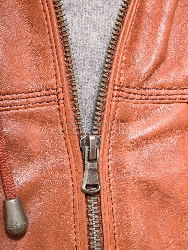 Men Copper Leather Hooded Bomber Jacket | Premium Clay Rust Aviator Field Blouson | Vintage Terracotta Genuine Nappa Multi-Pocket Combat Coat
