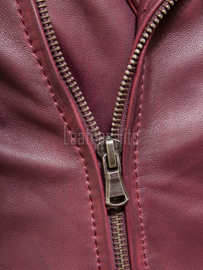 Men Burgundy Maroon Leather Biker Jacket | Premium Quilted Oxblood Brando Moto Blouson | Vintage Wine Red Genuine Nappa Asymmetric Rocker Coat