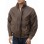 Men Brown Leather Bomber Jacket | Premium Curved Panel Flight Blouson | Vintage Cocoa Genuine Cowhide Windproof Funnel Neck Outerwear