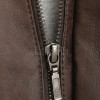 Men Brown Leather Bomber Jacket | Premium Curved Panel Flight Blouson | Vintage Cocoa Genuine Cowhide Windproof Funnel Neck Outerwear