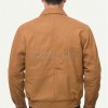 Men Brown Leather Jacket | Premium Coffee Tan Flight Bomber Blouson | Vintage Umber Genuine Cowhide Windproof High Neck Cargo Coat