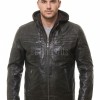 Men's Premium Vintage Coffee Tan Leather Jacket | Top-Grain Cowhide Flight Blouson with Funnel Neck and Storm Flap for Men