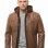 Men's Slim Fit Brown Leather Jacket with Removable Fleece Hood | Premium Genuine Leather Streetwear Outerwear for Men