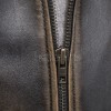 Men's Slim Fit Distressed Brown Leather Biker Jacket | Vintage Cafe Racer Motorcycle Genuine Leather Outerwear with Quilted Shoulders