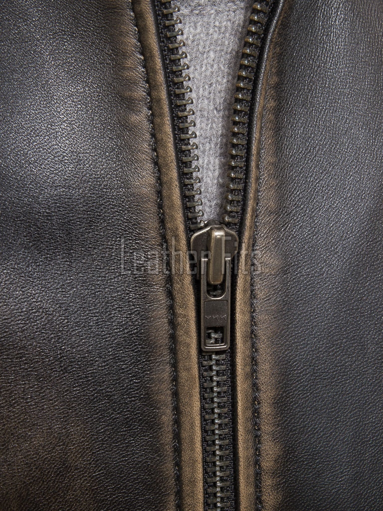Men's Slim Fit Distressed Brown Leather Biker Jacket | Vintage Cafe Racer Motorcycle Genuine Leather Outerwear with Quilted Shoulders