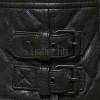 Men's Black Leather Brando Biker Jacket | Vintage Asymmetric Cafe Racer Motorcycle Genuine Leather Jacket with Adjustable Waist Buckles