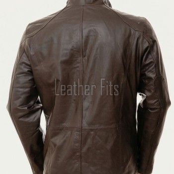 Men Dark Brown Leather Long Coat | Premium Sheepskin Tailored Field Overcoat | Luxury Business Formal Winter Evening Trench Jacket