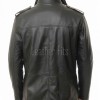 Men Black Leather Long Coat | Premium Lambskin Tailored Military Overcoat | Luxury Double Layer Smart Business Formal Winter Trench Jacket
