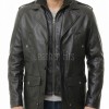 Men Black Leather Long Coat | Premium Lambskin Tailored Military Overcoat | Luxury Double Layer Smart Business Formal Winter Trench Jacket