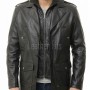 Men Black Leather Long Coat | Premium Lambskin Tailored Military Overcoat | Luxury Double Layer Smart Business Formal Winter Trench Jacket