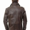 Men Coffee Brown Leather Long Coat | Luxury Lambskin Military Field Duster | Elite Smart Corporate Winter Evening Outerwear Trench Jacket