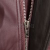 Men Burgundy Leather Long Coat | Luxury Sheepskin Hooded Field Parka | Elite Smart Business Formal Maroon Winter Trench Utility Jacket