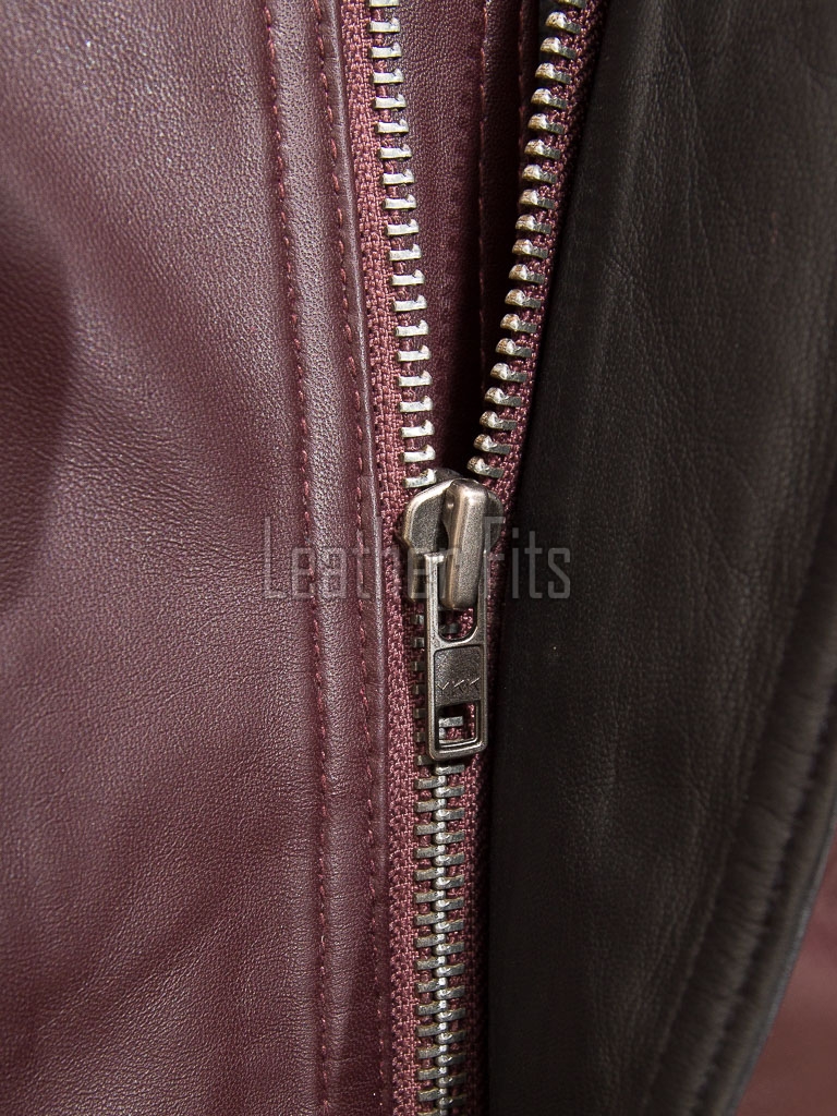 Men Burgundy Leather Long Coat | Luxury Sheepskin Hooded Field Parka | Elite Smart Business Formal Maroon Winter Trench Utility Jacket