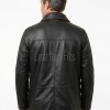 Men Black Leather Car Coat | Premium Lambskin Tan Piping Overcoat | Luxury Urban Smart Business Formal Winter Duster Trench Jacket