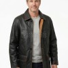 Men Black Leather Car Coat | Premium Lambskin Tan Piping Overcoat | Luxury Urban Smart Business Formal Winter Duster Trench Jacket