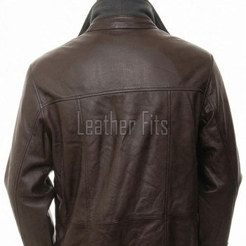 Men Dark Brown Leather Car Coat | Premium Espresso Sheepskin Sherpa Lined Duster | Luxury Business Formal Insulated Cold Weather Jacket