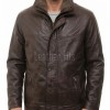 Men Dark Brown Leather Car Coat | Premium Espresso Sheepskin Sherpa Lined Duster | Luxury Business Formal Insulated Cold Weather Jacket