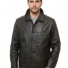Men Black Leather City Coat | Premium Obsidian Lambskin Tailored Duster | Luxury Professional Winter Mid Length Executive Jacket