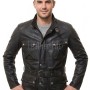 Men Black Leather Field Coat | Premium Onyx Lambskin Belted Safari Duster | Luxury Professional Winter Utility Executive Overcoat