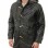 Men Hooded Black Leather Duffle Coat | Premium Onyx Sheepskin Toggle Parka Overcoat | Luxury Tartan Plaid Winter Heavy Outerwear