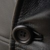 Men Minimalist Black Leather Car Coat | Premium Midnight Lambskin Button Front Duster | Luxury Winter Smooth Grain Urban Overcoat