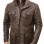 Men Espresso Brown Leather Field Coat | Premium Walnut Sheepskin Multi Pocket Duster | Luxury Winter Layered Utility Patrol Overcoat