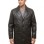 Men Onyx Black Leather Trench Coat | Premium Dark Sable Lambskin Overcoat | Luxury Winter Single Breasted Sartorial Duster