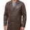 Men Umbra Brown Leather Long Coat | Premium Espresso Lambskin Car Duster | Luxury Winter Single Breasted Minimalist Overcoat