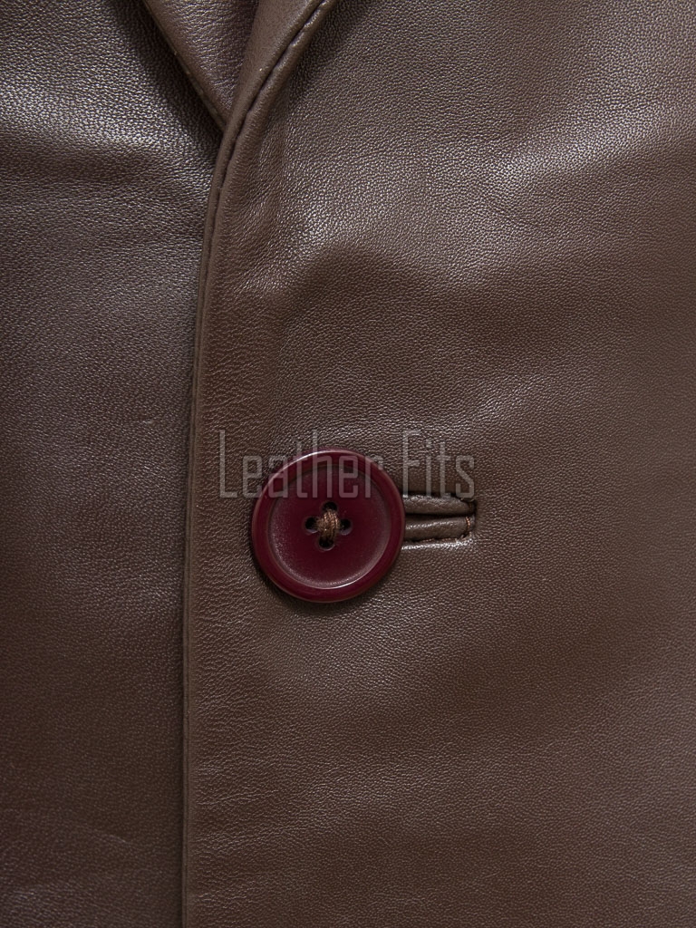 Men Umbra Brown Leather Long Coat | Premium Espresso Lambskin Car Duster | Luxury Winter Single Breasted Minimalist Overcoat