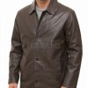 Men Mahogany Brown Leather Long Coat | Luxury Bronze Lambskin Winter Trench | Premium Single Breasted Tailored Car Duster Overcoat