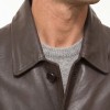 Men Mahogany Brown Leather Long Coat | Luxury Bronze Lambskin Winter Trench | Premium Single Breasted Tailored Car Duster Overcoat