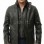 Men Obsidian Black Leather Car Coat | Premium Layered Winter Duster Jacket | Luxury Detachable Shearling Collar Cold Weather Overcoat