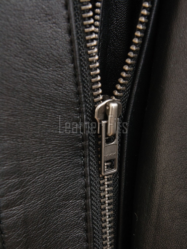 Men Obsidian Black Leather Car Coat | Premium Layered Winter Duster Jacket | Luxury Detachable Shearling Collar Cold Weather Overcoat