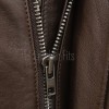 Men Mahogany Brown Leather Car Coat | Luxury Layered Winter Overcoat | Premium Smooth Lambskin Detachable Trim Long Duster Jacket