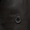 Men Onyx Black Leather Trench Coat | Double Breasted Military Officer Duster | Premium Lambskin Belted Long Winter Overcoat