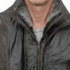 Men Espresso Brown Leather Car Coat | Luxury Winter Shearling Lined Duster | Premium Sheepskin Insulated Heavy Mock Neck Overcoat