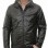 Men Espresso Brown Leather Car Coat | Luxury Winter Shearling Lined Duster | Premium Sheepskin Insulated Heavy Mock Neck Overcoat