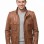 Men Whiskey Brown Leather Field Coat | Luxury Tartan Lined Cargo Parka | Premium Sheepskin Insulated Hooded Multi Pocket Overcoat